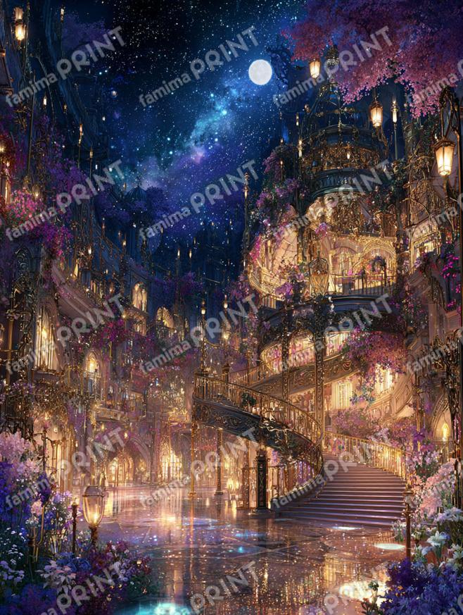 星降る花街の夜