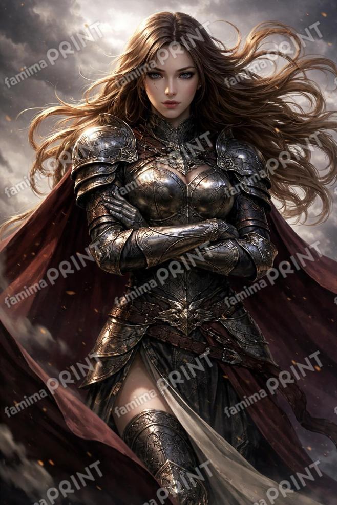 孤高の女騎士 - ファンタジーアート