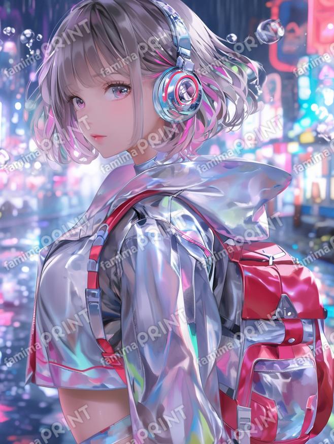 雨夜のサイバーシティ