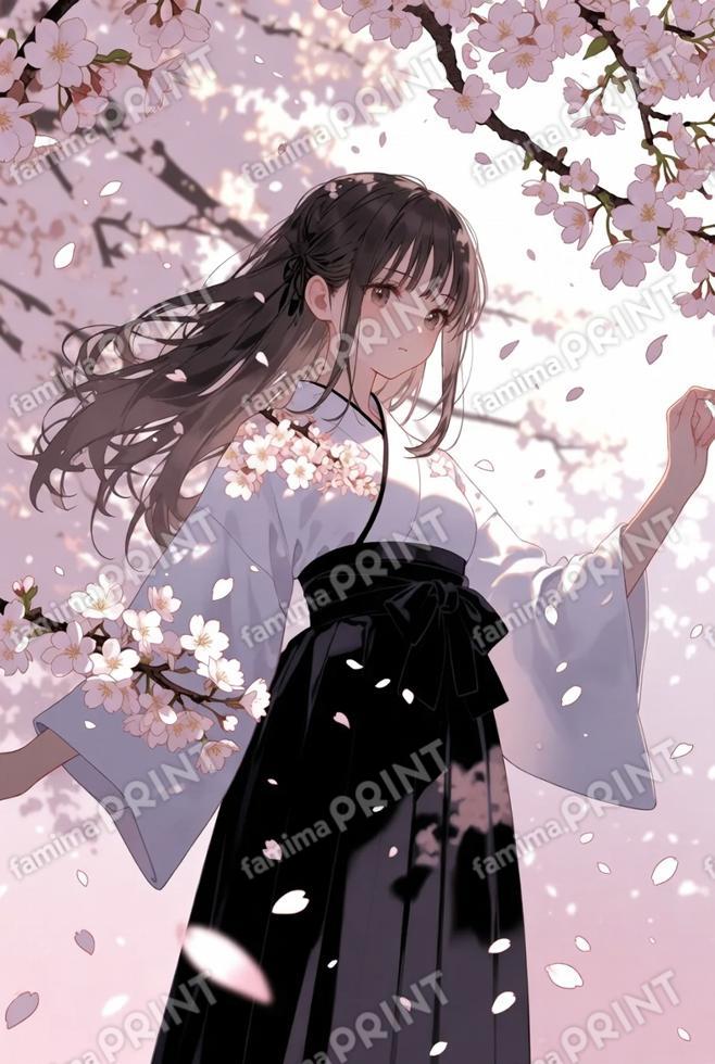 桜の音を聴く少女