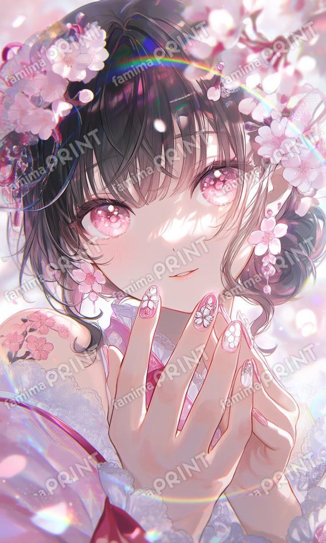 春の陽と桜の少女