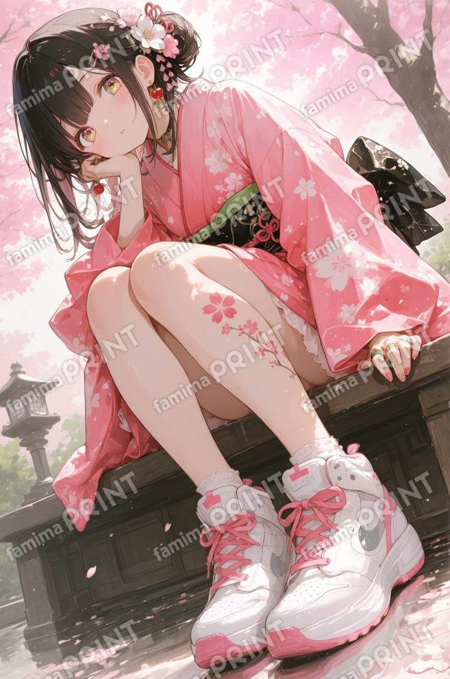 桜のスニーカー