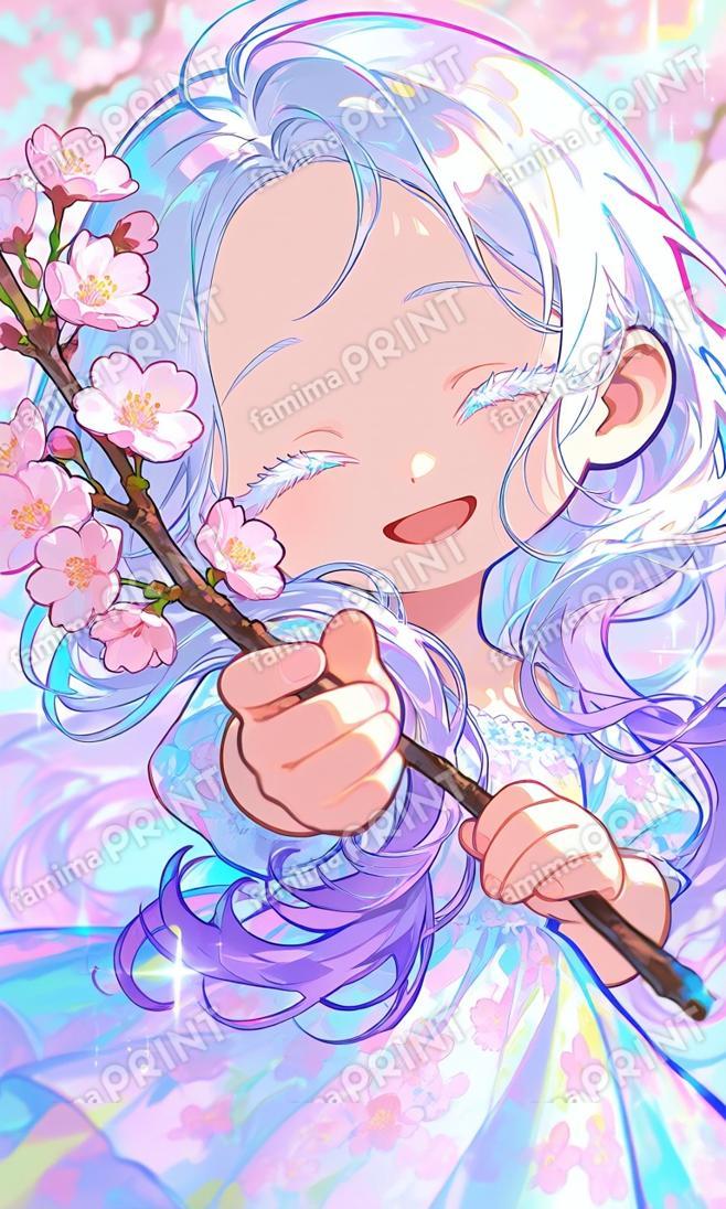 桜とちびアイリ