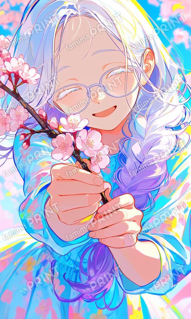 桜とメガネアイリは