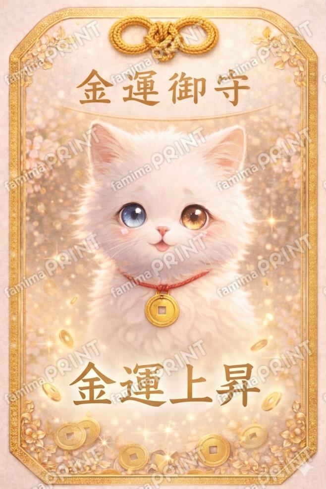 金運を呼ぶ白猫