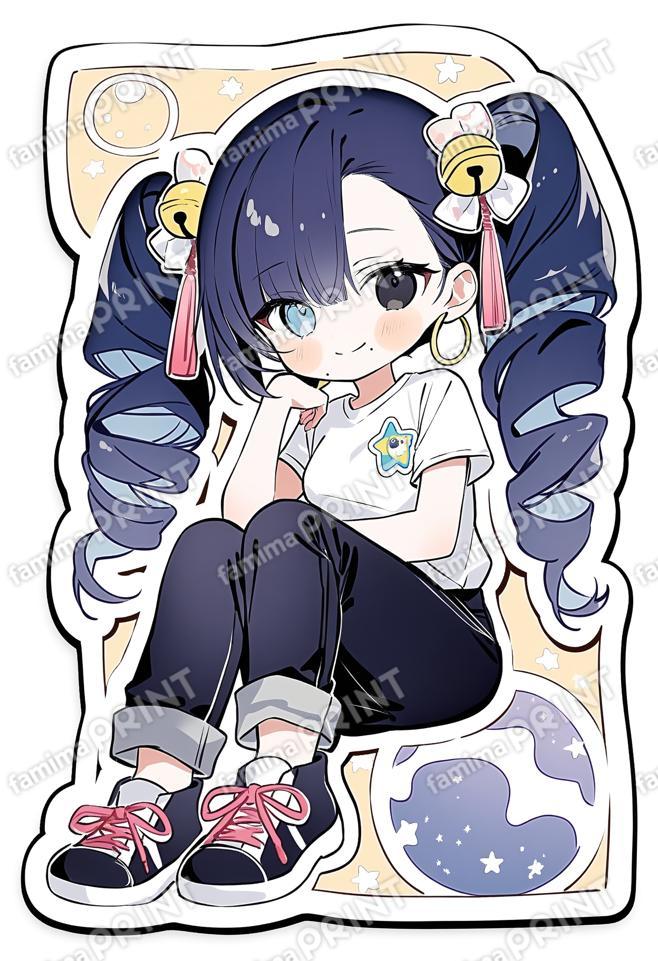 クロシェットちゃんステッカー風