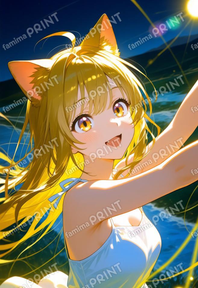 きんいろ少女と夏のよる