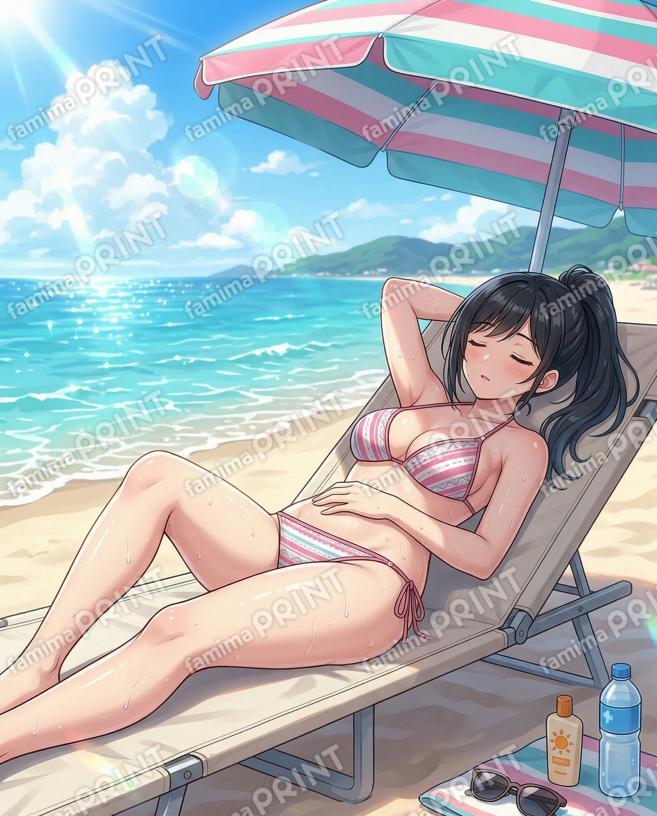 少女の海水浴02