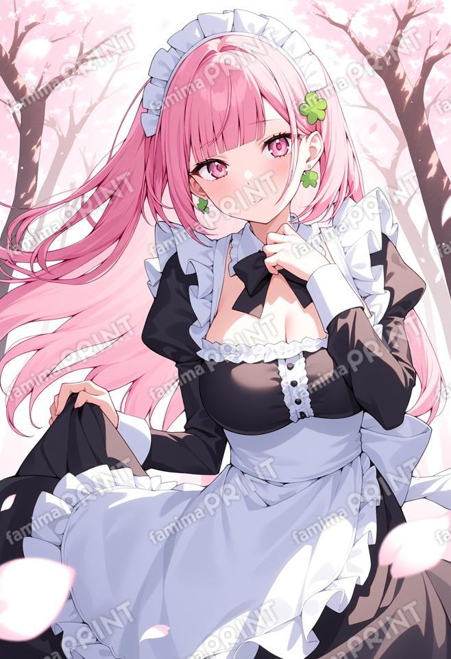 能登桜花ちゃんメイド姿で桜散策