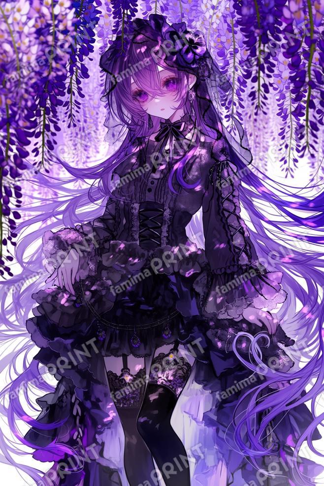 藤の花と美人さん