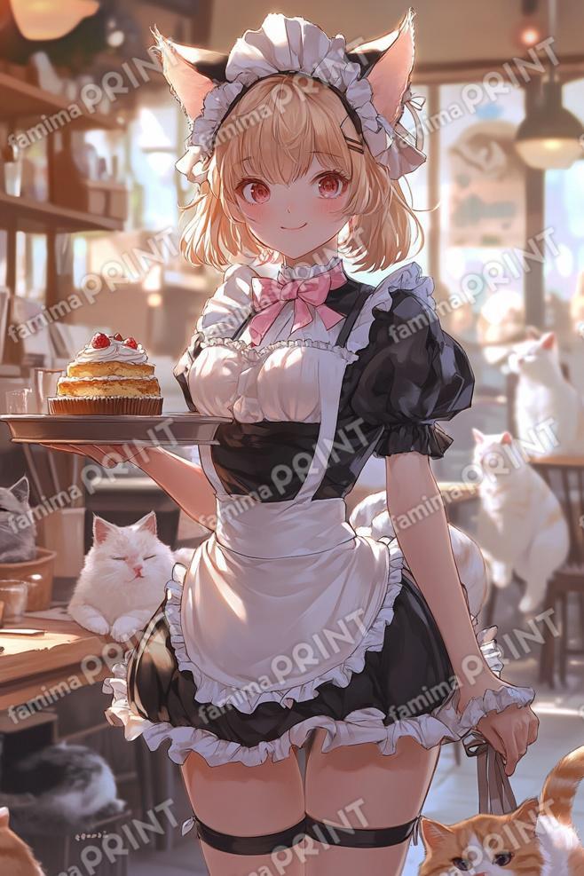 猫耳メイドとカフェ