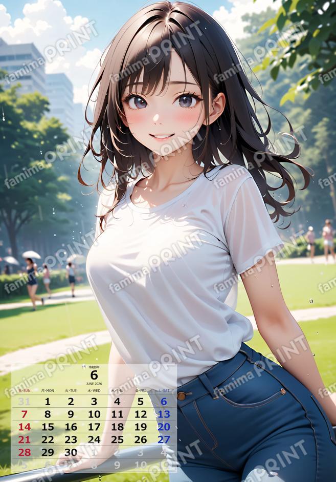 2026年6月カレンダー（A4）