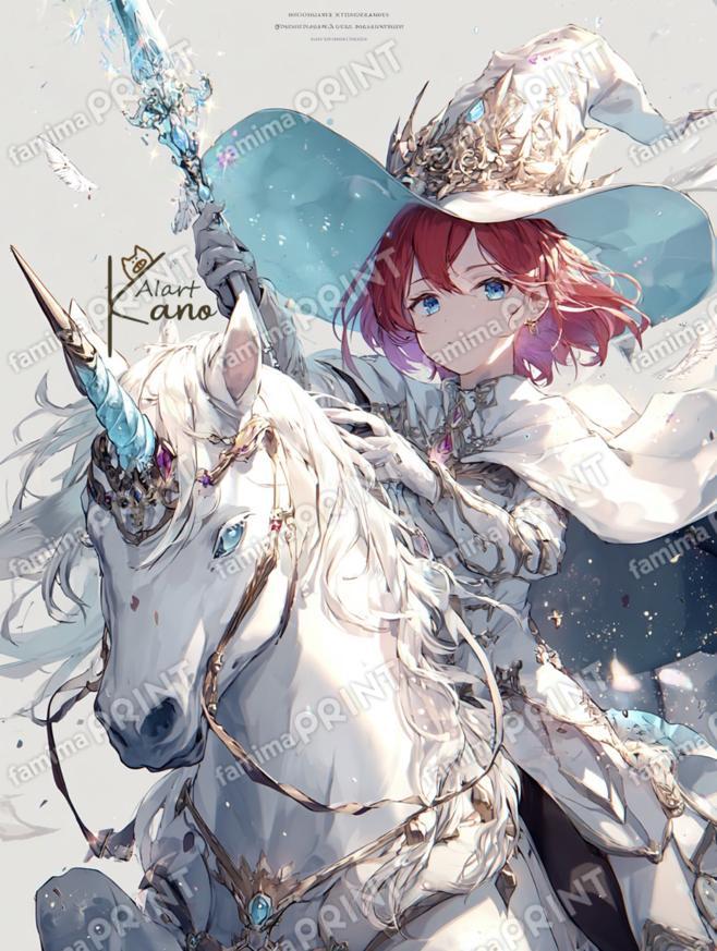 ユニコーンと魔法界の女王。