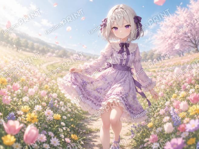 春の花畑