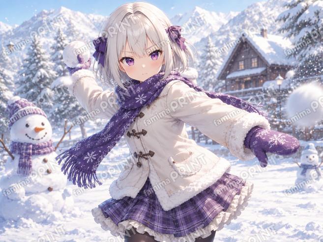 冬の雪合戦