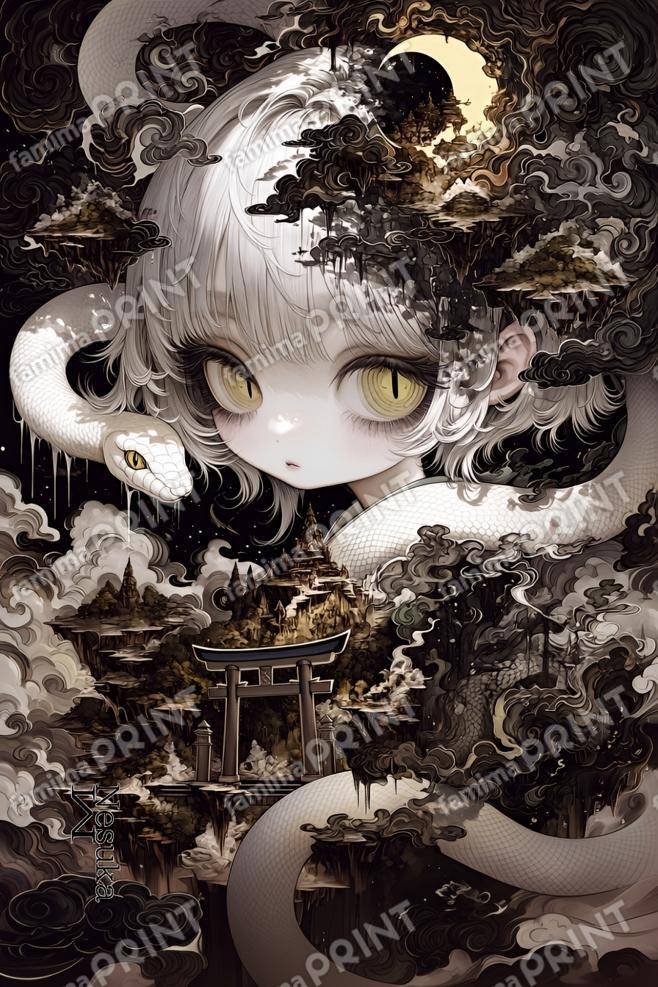 白蛇と異界の少女