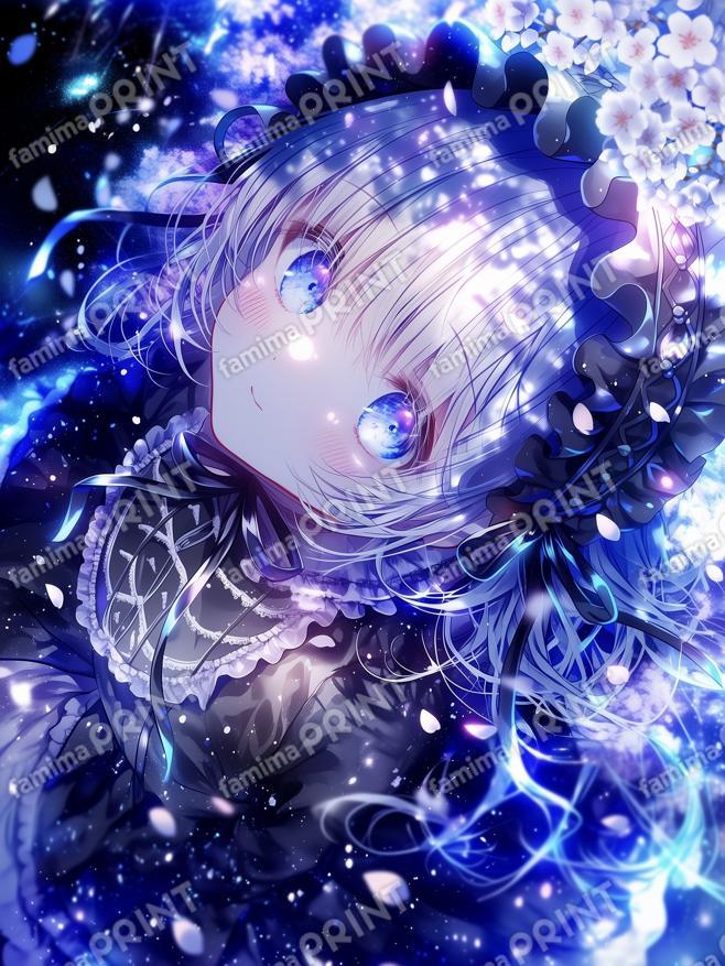 舞い散る桜の下で