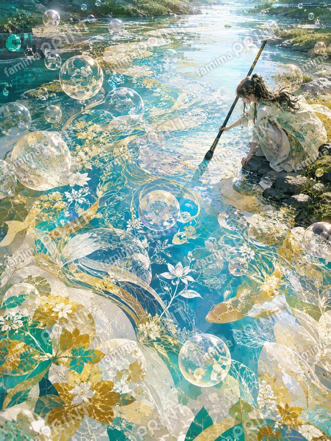 君の筆は川の流れのように