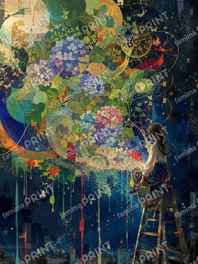 夜空に描く花