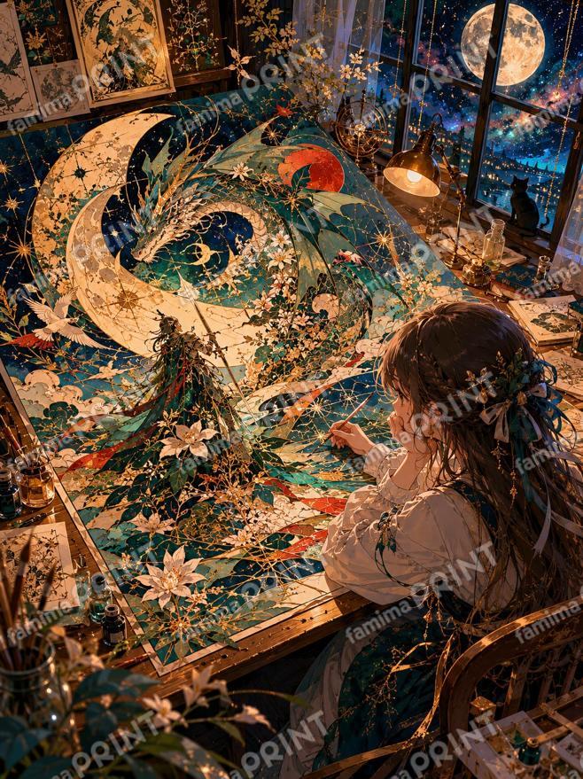 少女が描くドラゴンと騎士さま