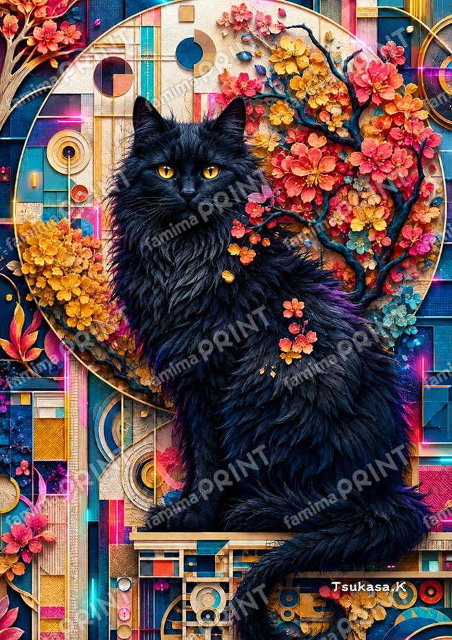花園の黒猫