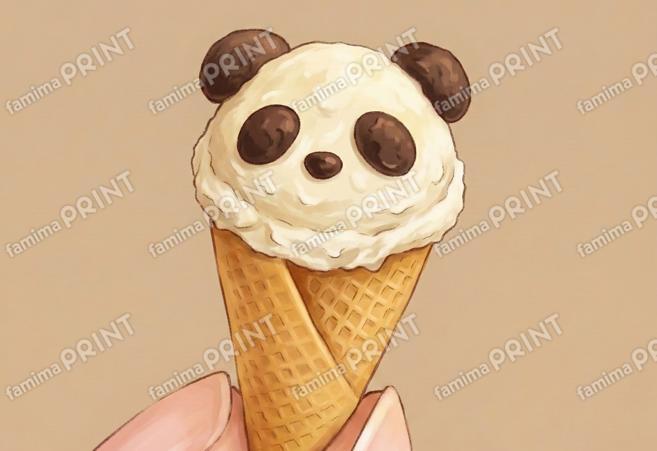 パンダアイス - ミニチュアフード