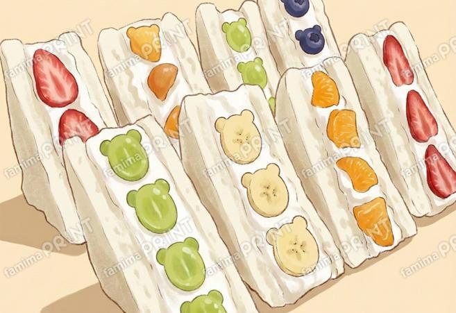 パンダサンドイッチ - ミニチュアフード