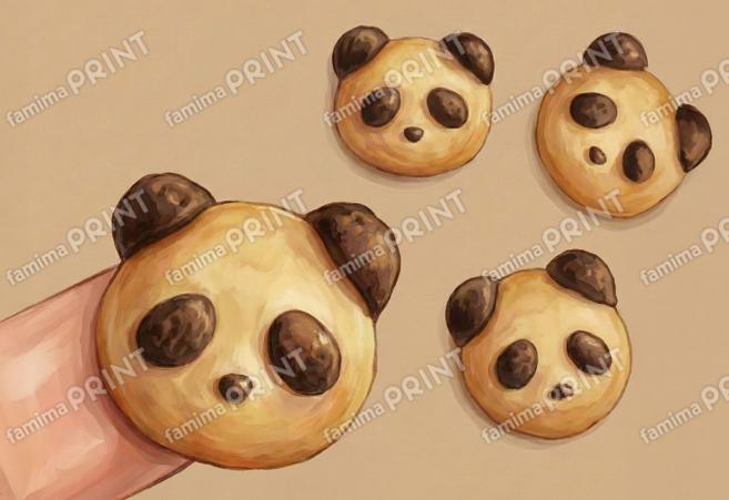 パンダクッキー - ミニチュアフード