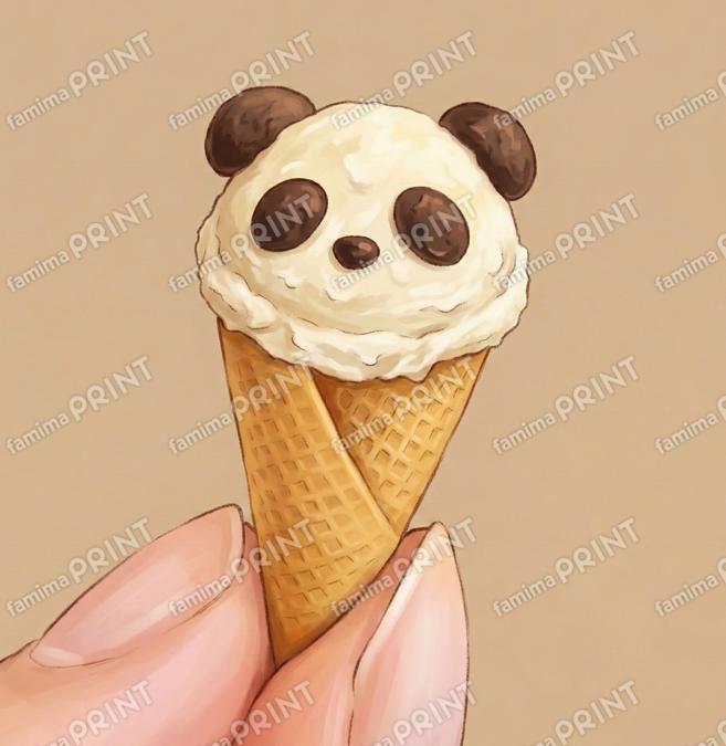 パンダアイス - ミニチュアフード