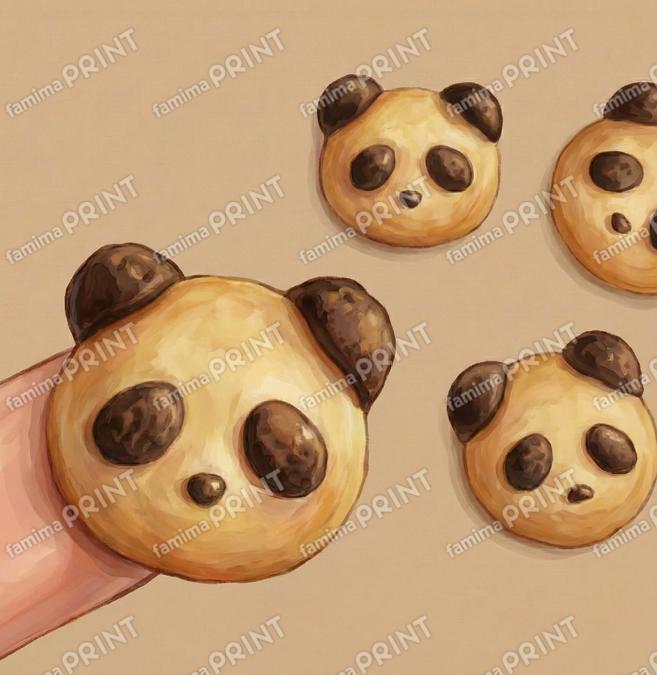 パンダクッキー - ミニチュアフード