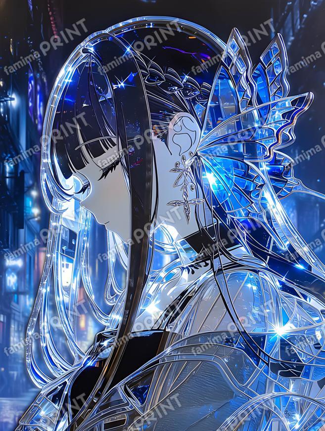 夜の街に溶ける