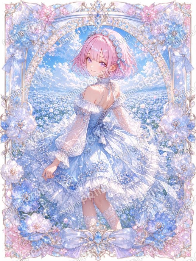 ネモフィラ畑で