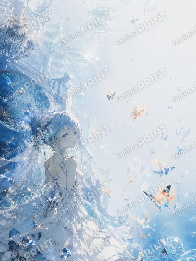 海の底を舞う炎の蝶