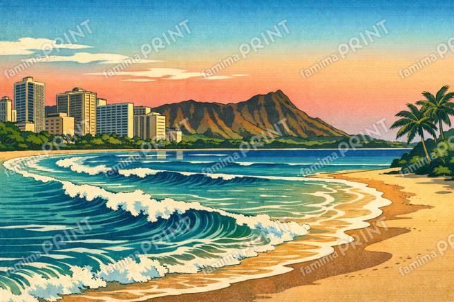 ハワイⅠ【現代AIコンビニアート】