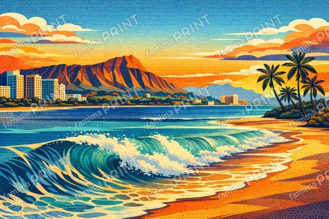 ハワイII【現代AIコンビニアート】