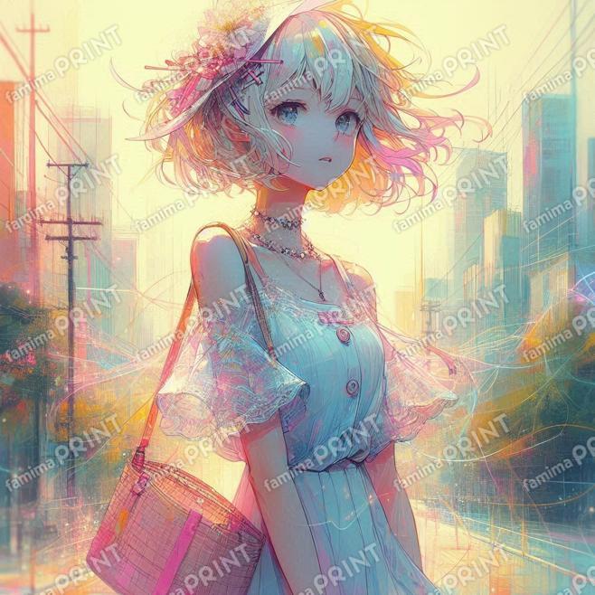 振り向く少女