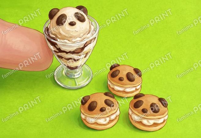 パンダパフェ - ミニチュアフード