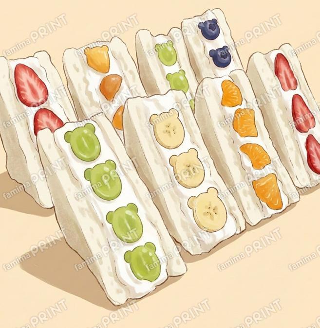 パンダサンドイッチ - ミニチュアフード